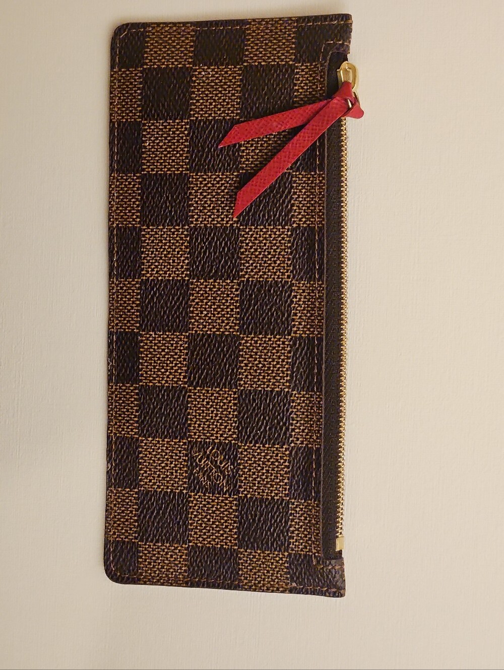 Louis  Damier Ebene Felicie Zip Wallet Insert